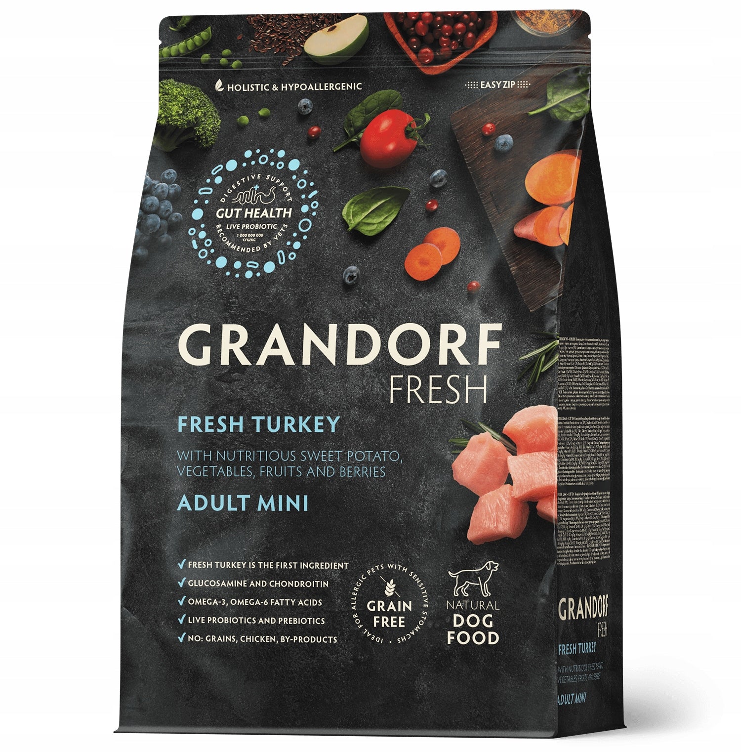 Grandorf Fresh Turkey Adult Mini Fresh Turkey for Mini Breed 3kg Brand Grandorf