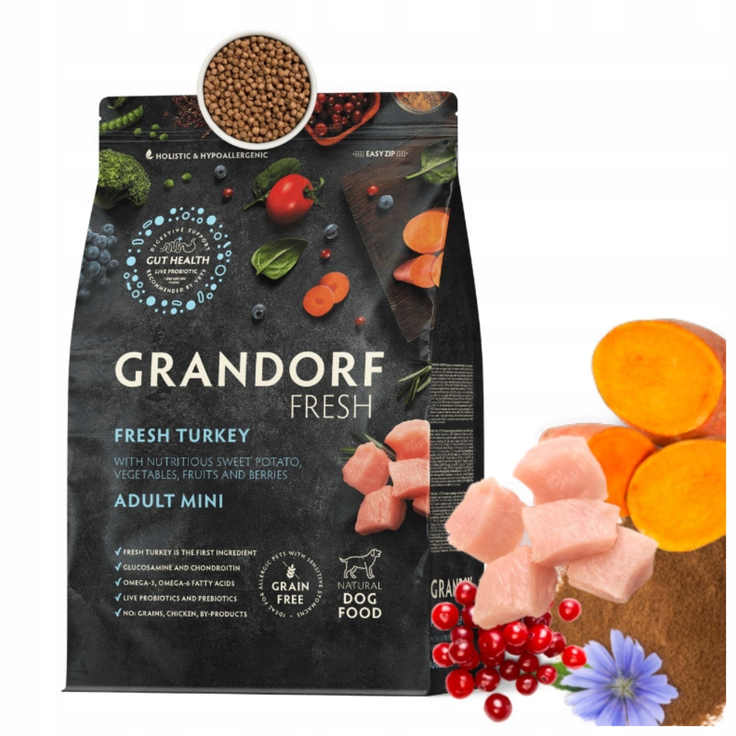 Grandorf Fresh Turkey Adult Mini Fresh Turkey for Mini Breed 3kg