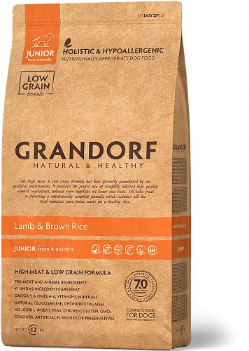 Grandorf Junior Medium Breed Lamb & Turkey 10kg Manufacturer code 5407007850907