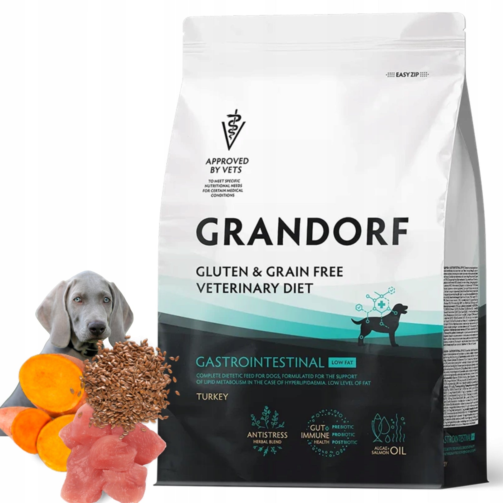 Grandorf Veterinary Diet Dog Gastrointestinal Low Fat Turkey 3kg
