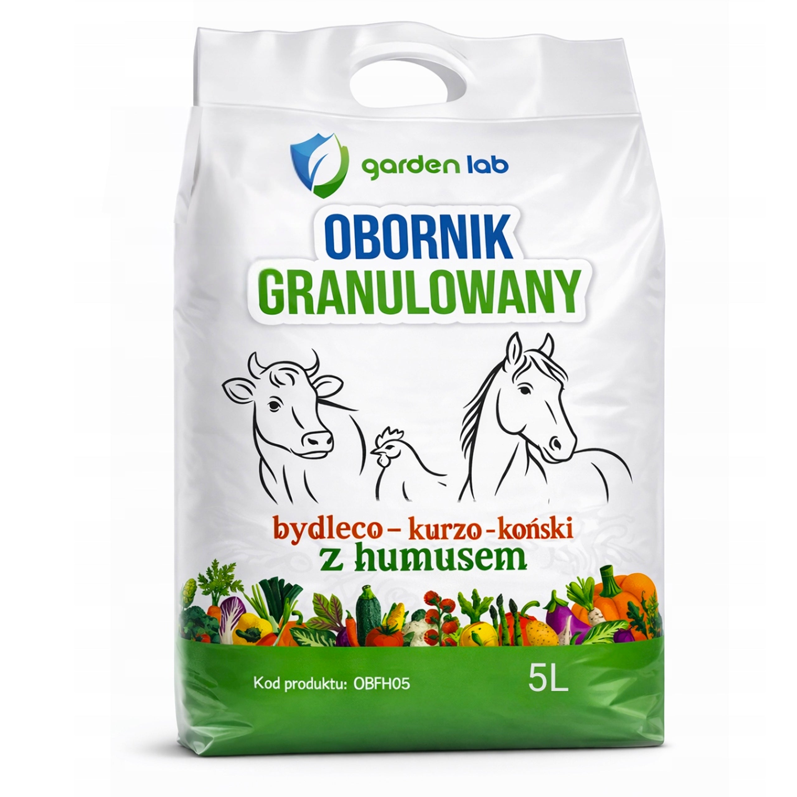 Granulated manure bovine horse dust humus 5 L mixed natural Manufacturer code OBFH05