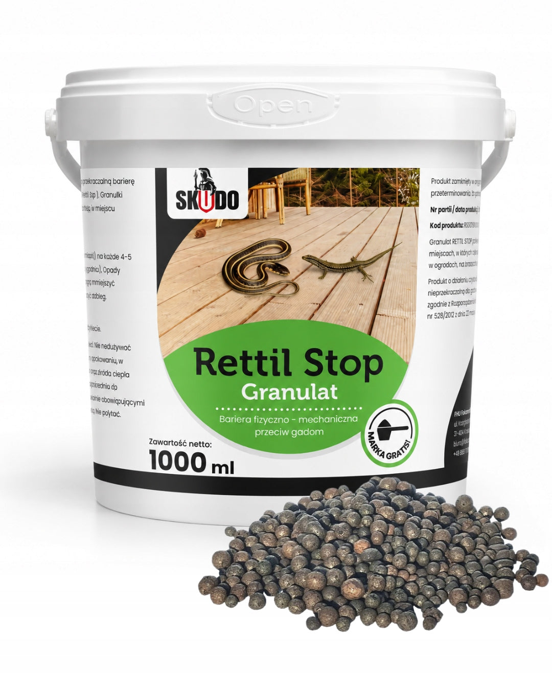 Granules for snakes and lizards 1000 ml natural barrier against reptiles Packaging status original