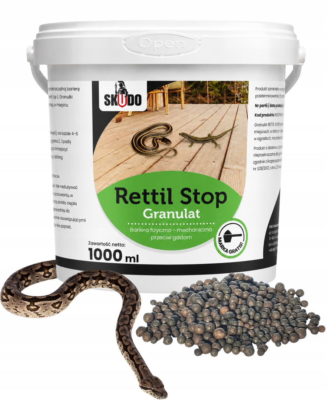 Granules for snakes and lizards 1000 ml natural barrier against reptiles