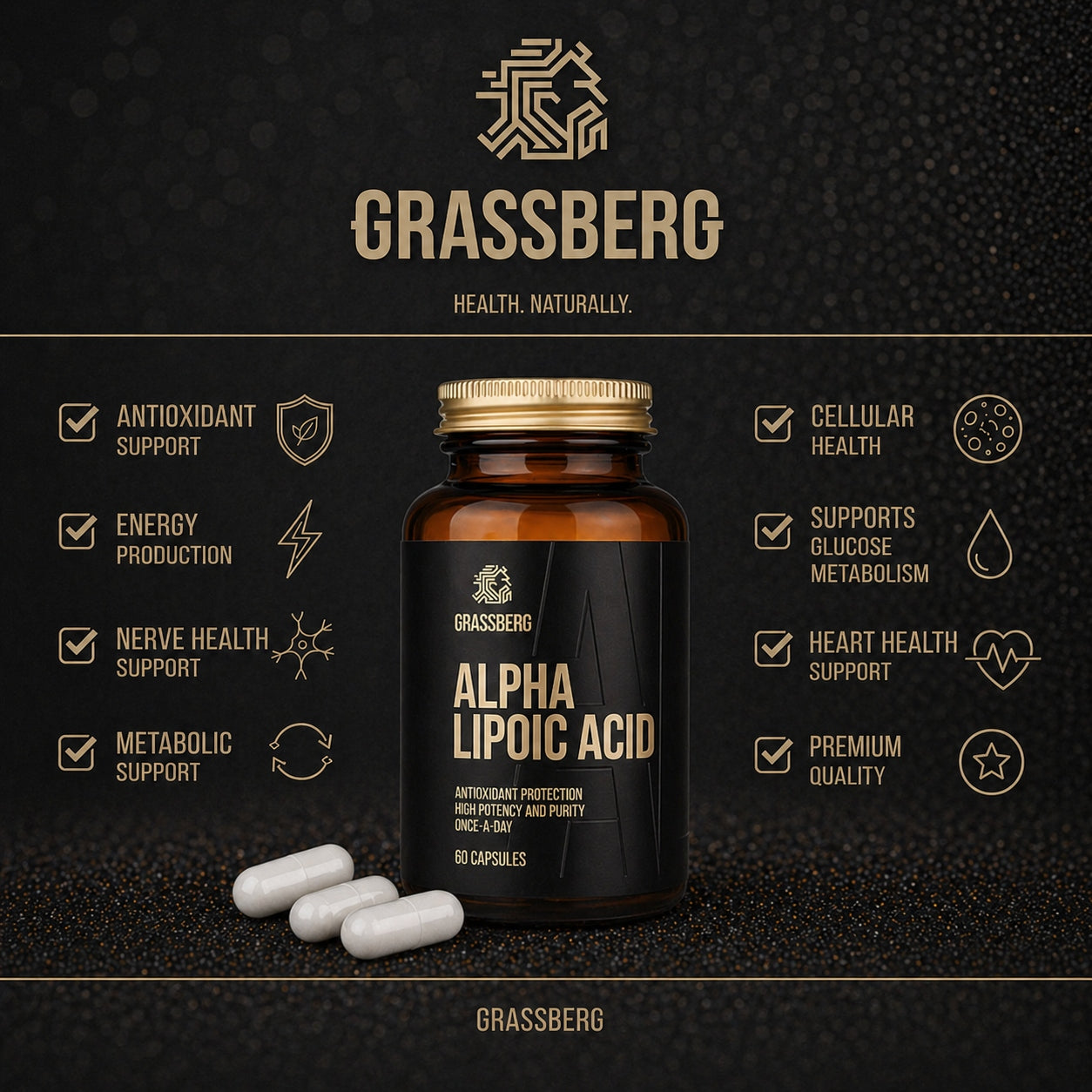 Grassberg Alpha-Lipoic Acid 600 mg 60 kaps. Brand no brand