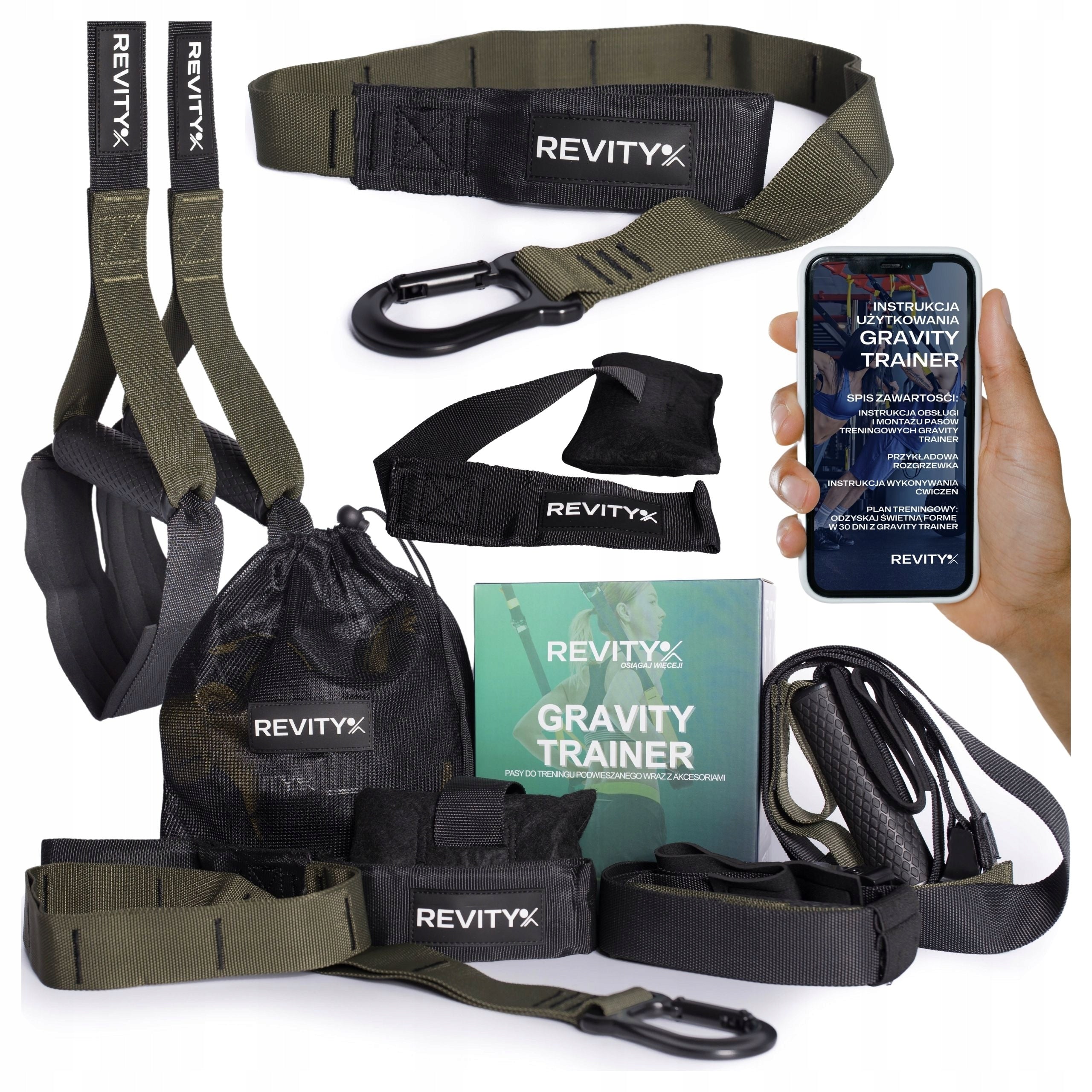 Gravity Trainer Suspension Exercise Tapes Belts Cross Training Premium