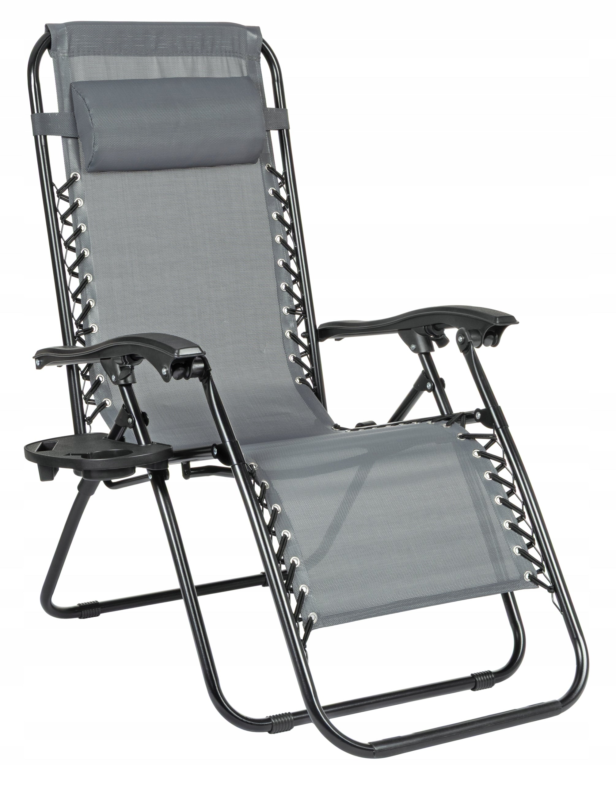 Gravity sun lounger garden chair gravity folding with handle FUNFIT grey Kind sunbed