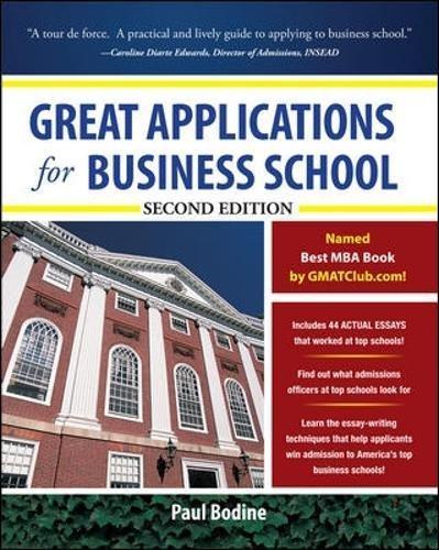 Great Applications for Business School, Zweite Auflage, 2. Auflage