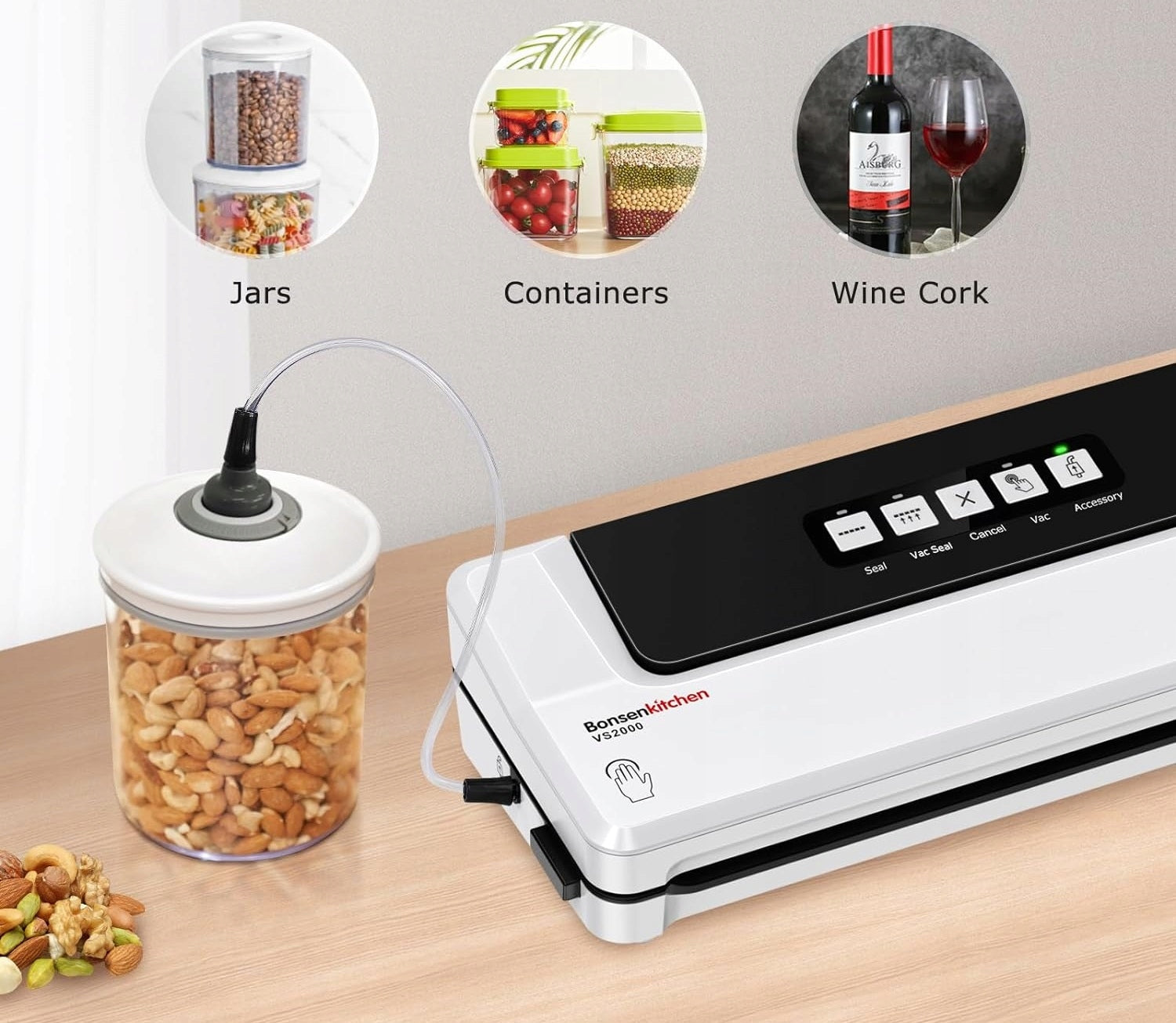 Great Vacuum welding machine Bonsenkitchen VS2000 0093 Manufacturer code VS2000