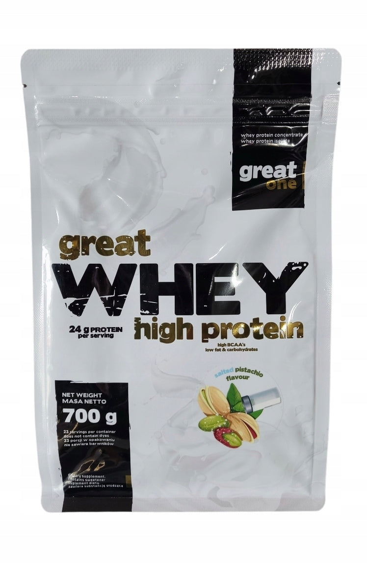 Great Whey High Protein 700g-Great One-MIX WPC and WPI TASTE SALTED PISTACHIO