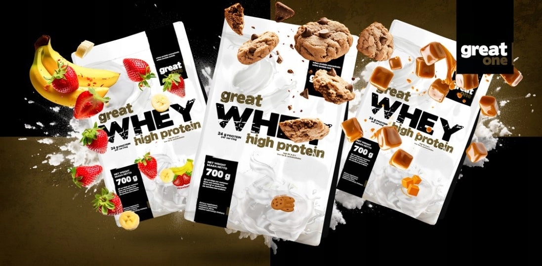 Great Whey High Protein 700g-Great One-MIX WPC and WPI White Chocolate RASPBERRY EAN (GTIN) 5906468918428
