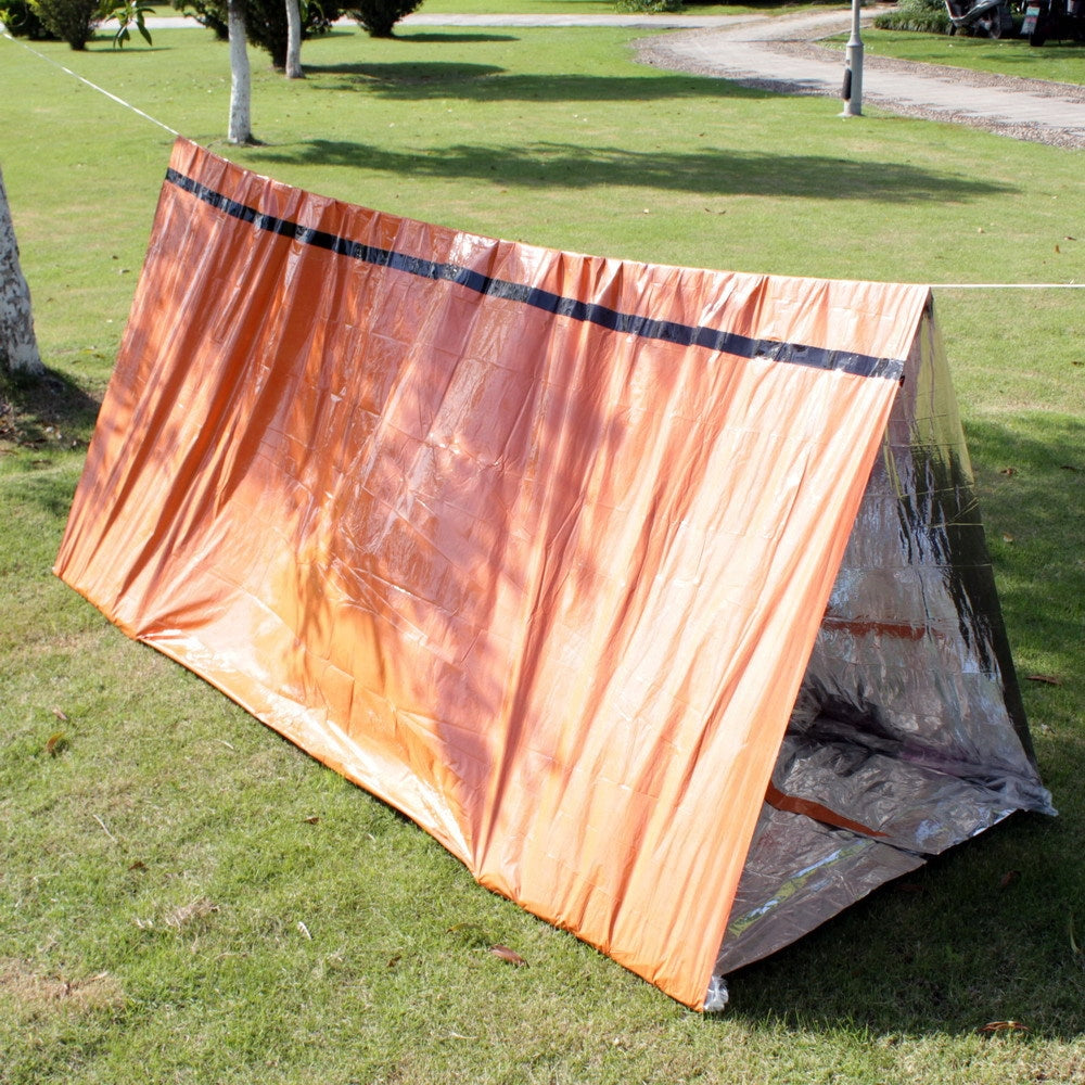 Green EMERGENCY THERMAL Tent LifeTent 2-Person 241x119x79cm Kind expedition