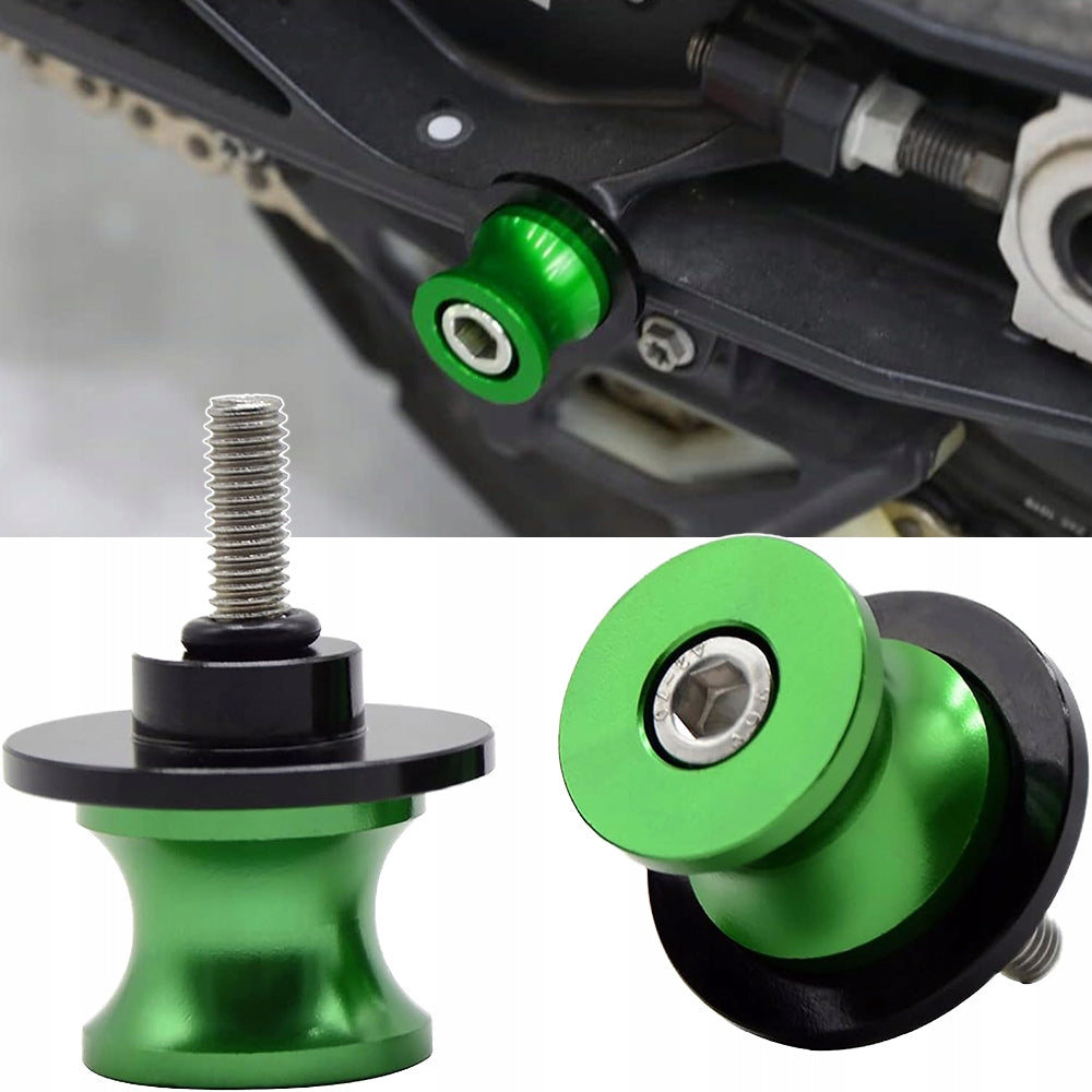 Green Motorcycle Lifting Rollers 10mm Sliders Motorcycle Control Arm