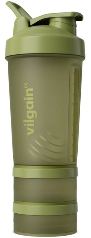 Green Shaker Pro 2Go 450 + 150 + 100 ml Vilgain Shaker with container Packaging status original