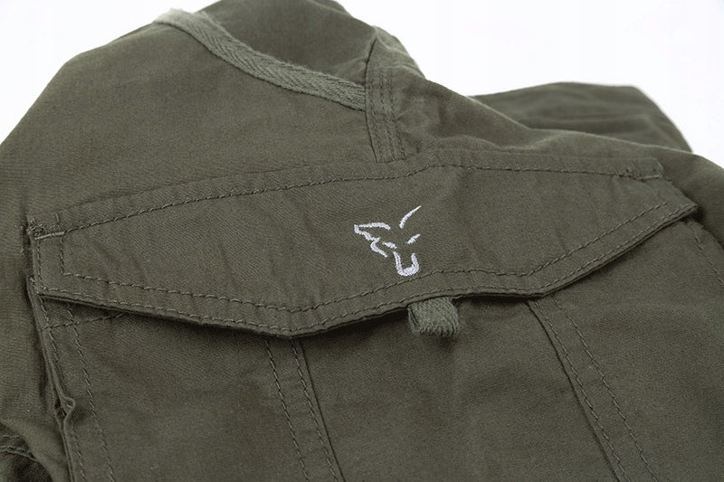 Green & Silver Combat Shorts Roz S Fox Dominant material cotton