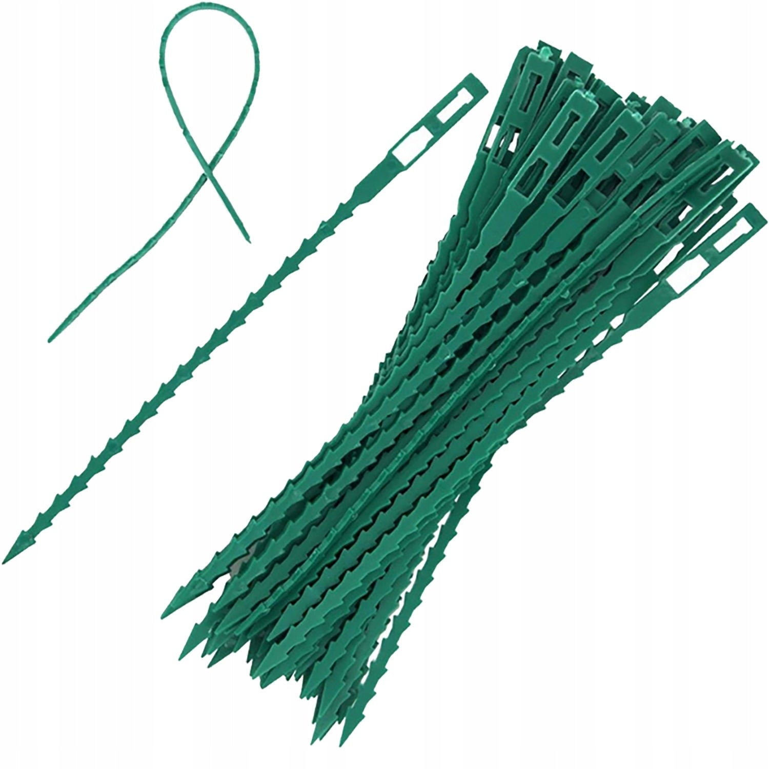 Green garden clips - 45 pieces Color green