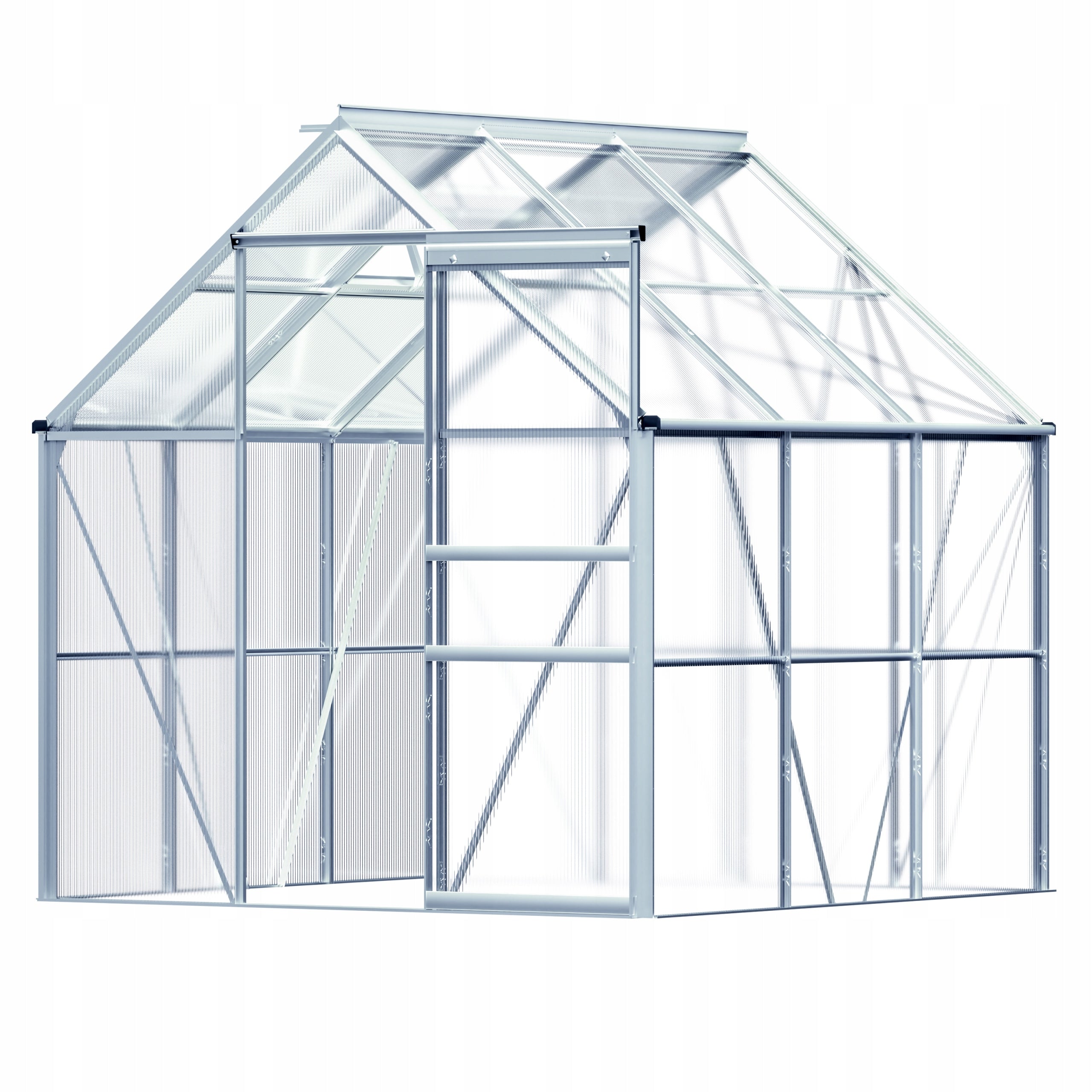 Greenhouse Polycarbonate Garden Tunnel Aluminum Sliding Door Window 3,6m² Product weight with unit packaging 25.6 kg