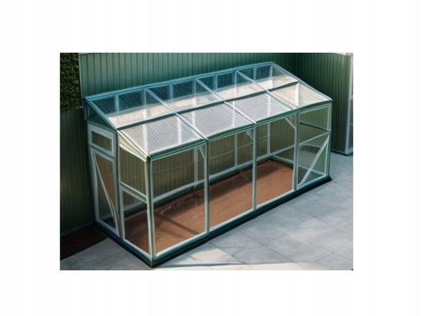 Greenhouse Wall Mounted 1,5x6m Polycarbonate 4mm Strong Profile 40x40mm Zinc Manufacturer code szklarnia-przyścienna-1,5x6-4mm