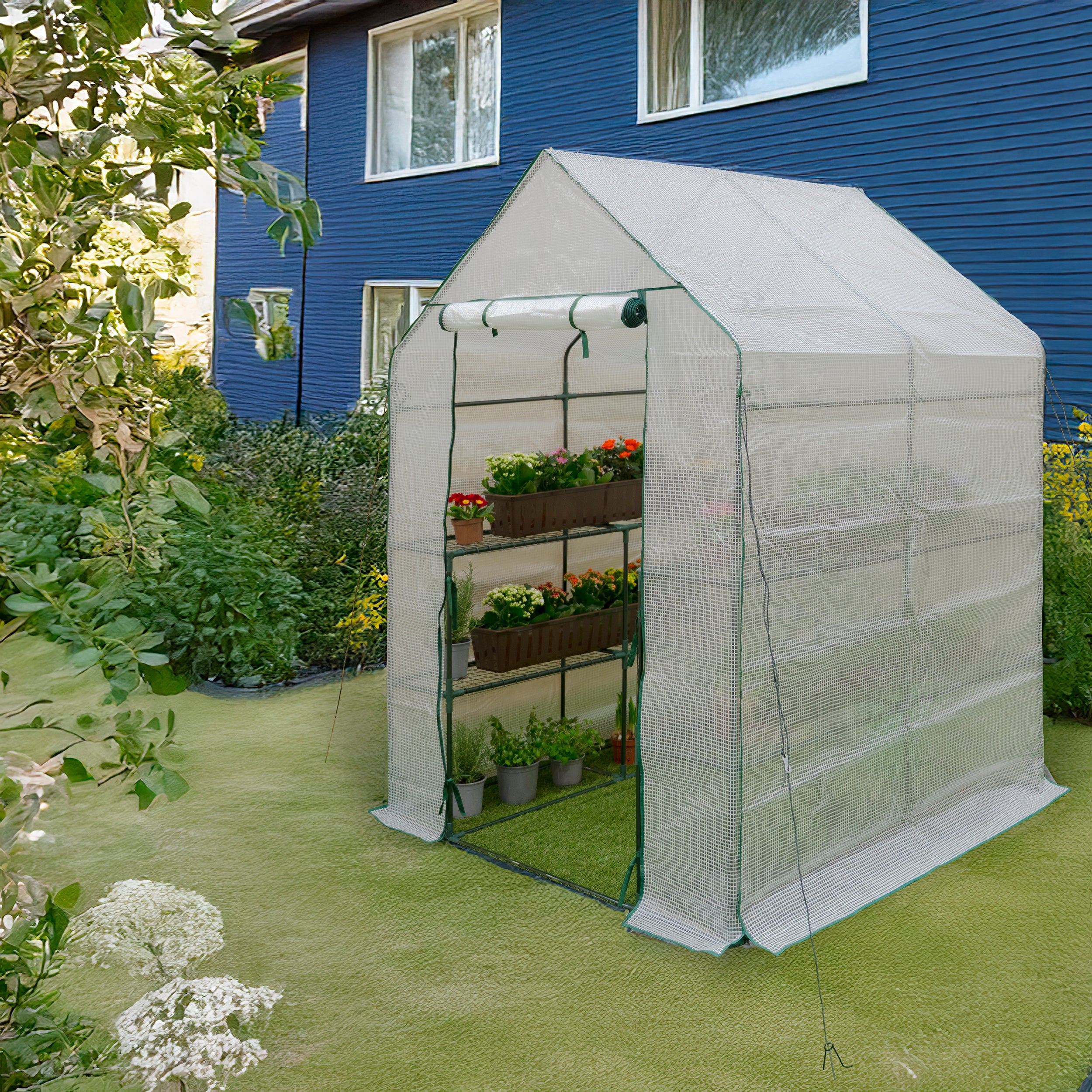 Greenhouse garden balcony Tunnel 8 shelves Bookcase 141x142x194 CANNA II Packaging status original