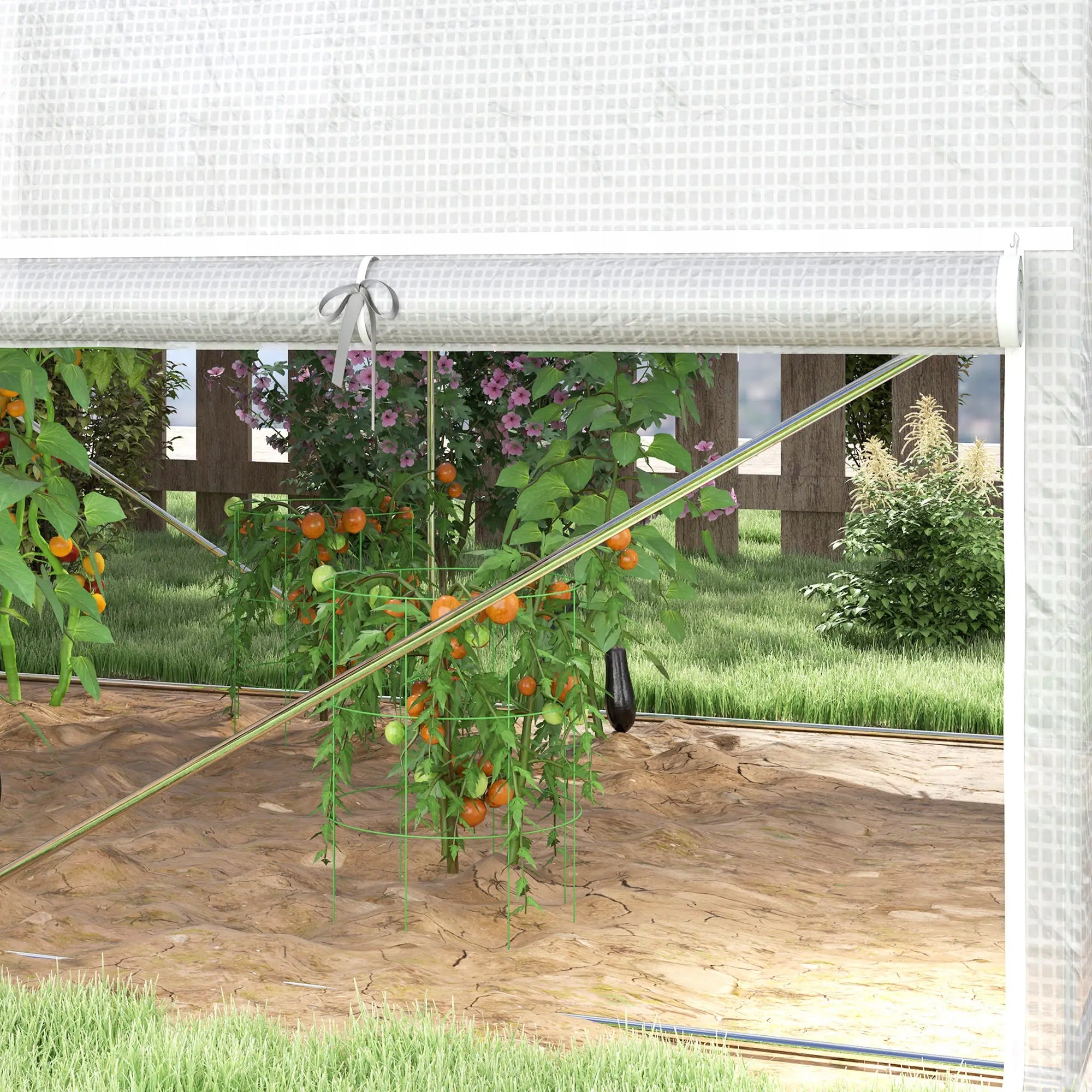 Greenhouse garden foil tunnel 3x2x2 m, foil, 8 windows, UV protection, doors Manufacturer Outsunny