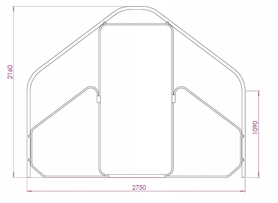 Greenhouse garden house polycarbonate 4mm 2,75x6 m3x66 profile 20*40 Thickness 4 mm