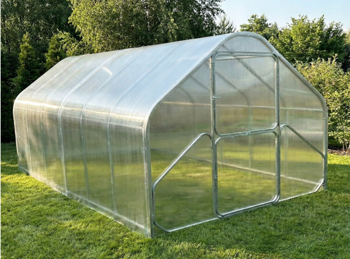 Greenhouse garden house polycarbonate 6mm 2,75x8m 3x8 profile 20*40 Width 2.75 m