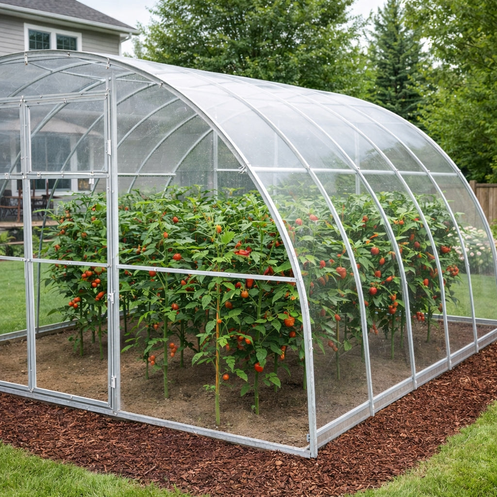 Greenhouse garden tunnel polycarbonate 4x4 m 4mm strong maxi profile 40x20 Product weight with unit packaging 75.4 kg
