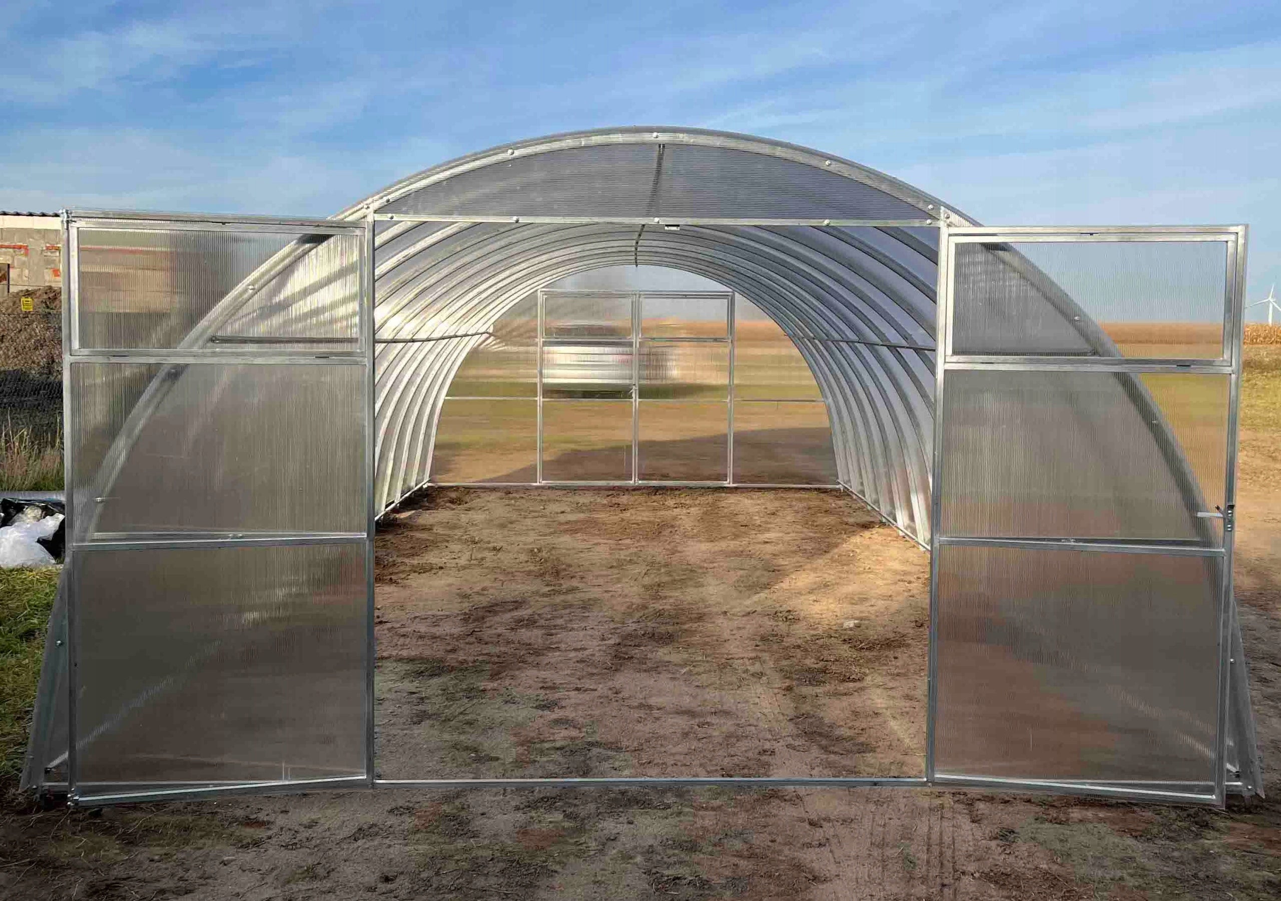 Greenhouse garden tunnel polycarbonate 4x8 m 8mm strong maxi profile 40x20 Length 8 m
