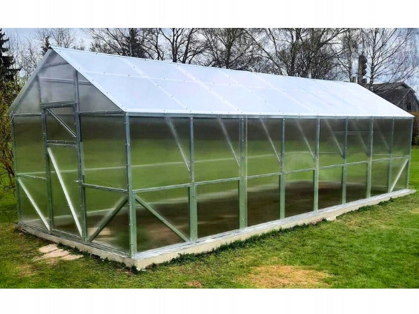 Greenhouse house made of polycarbonate 3x6 m PW 6 mm Strong profiles Steel Victoria Width 3 m