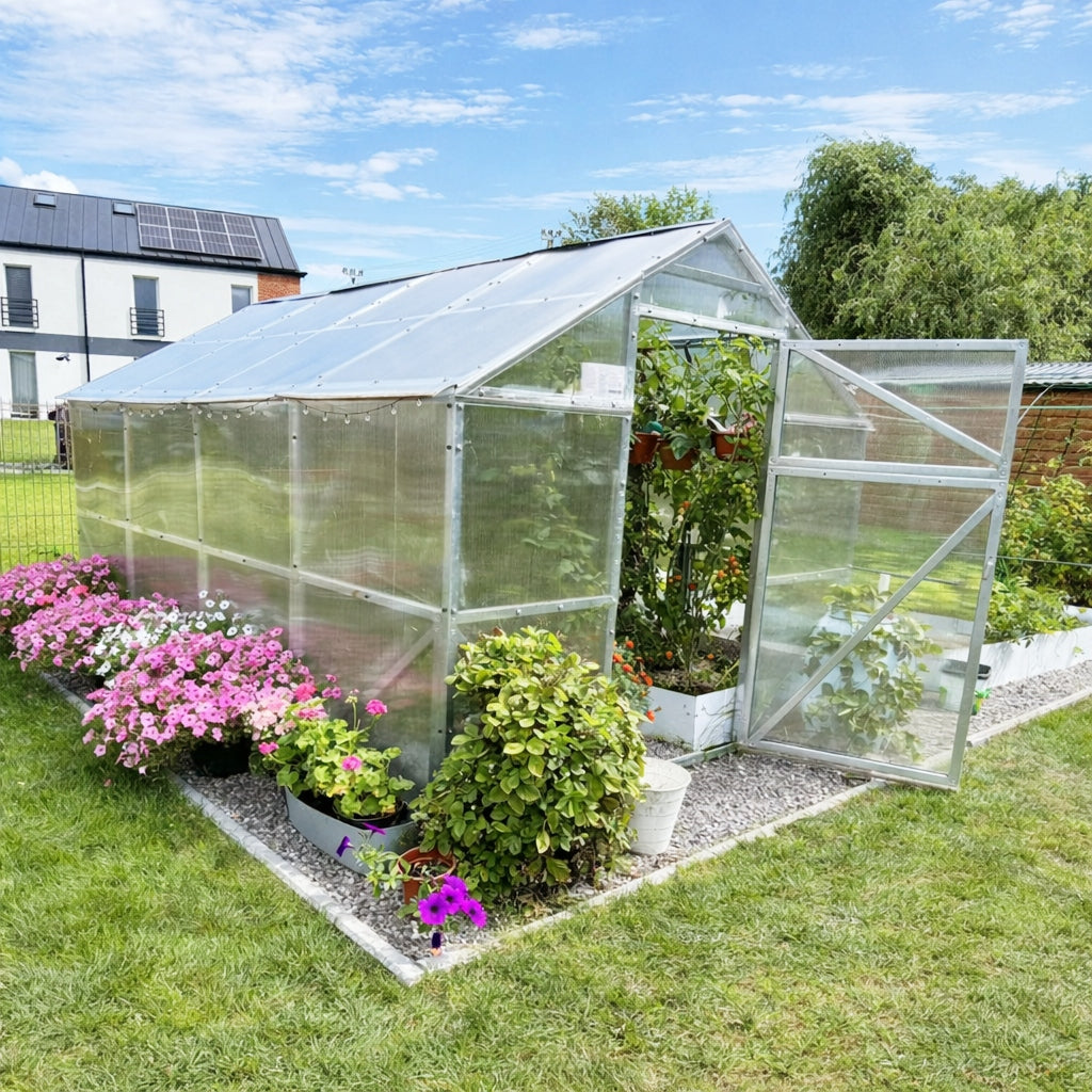 Greenhouse made of polycarbonate 2.5x4 m cottage Classic PW 6mm Strong profiles Zinc Thickness 6 mm