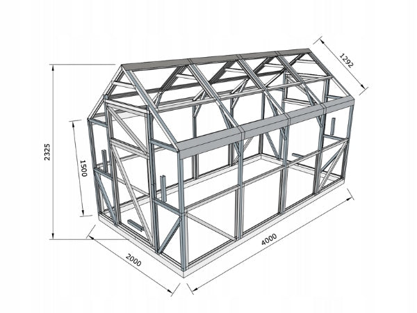 Greenhouse made of polycarbonate cottage 2x4 m PW 6mm Strong profiles Zinc Comfort Manufacturer ETL