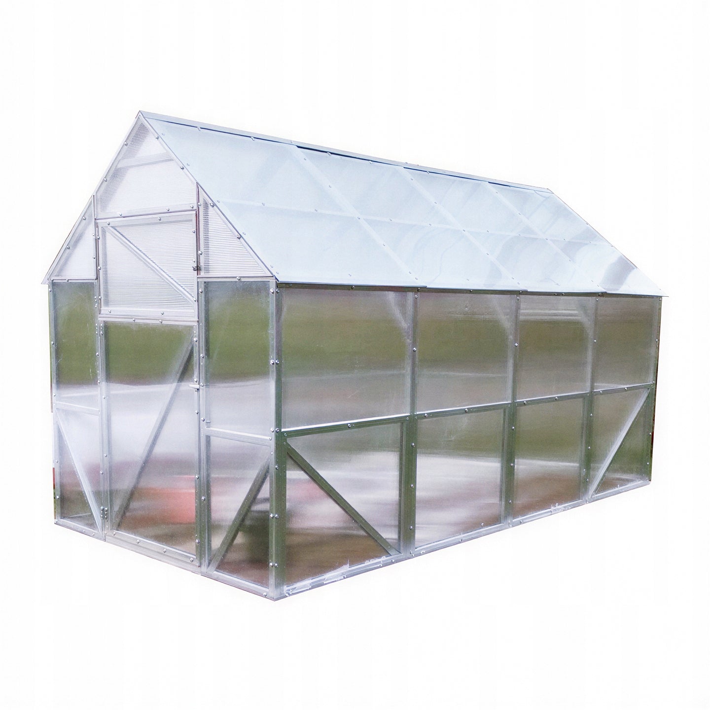 Greenhouse made of polycarbonate cottage 2x4 m PW 6mm Strong profiles Zinc Comfort