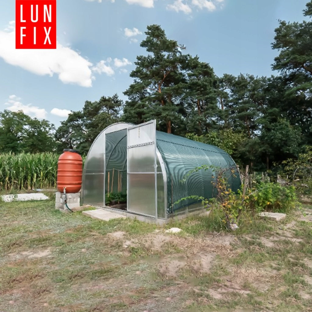 Greenhouse polycarbonate 3x6m Lun Fix garden 20x20mm polycarbonate tunnel 6mm Width 3 m