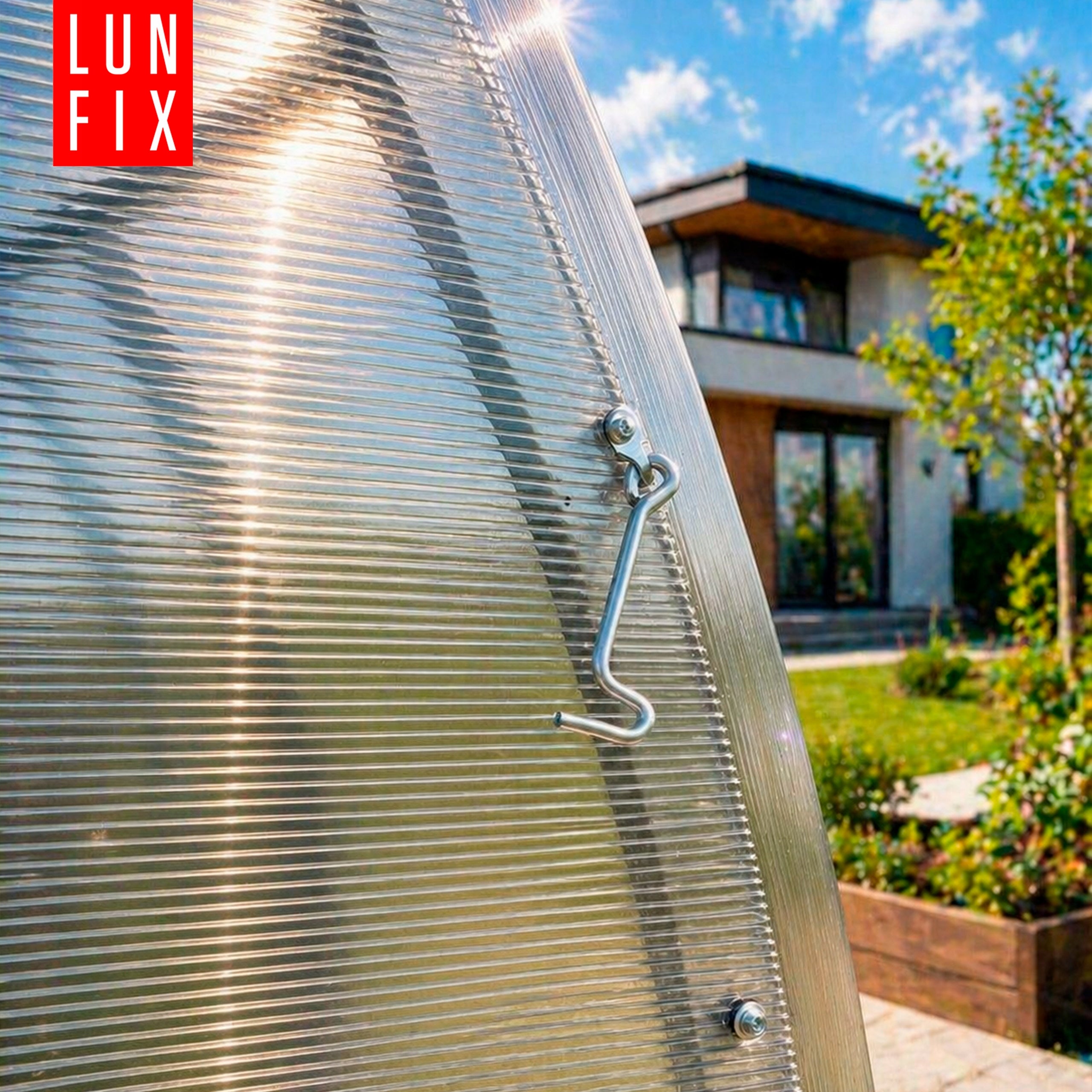 Greenhouse polycarbonate 3x6m Lun Fix garden 20x40mm polycarbonate tunnel 4mm Profile width 40 mm