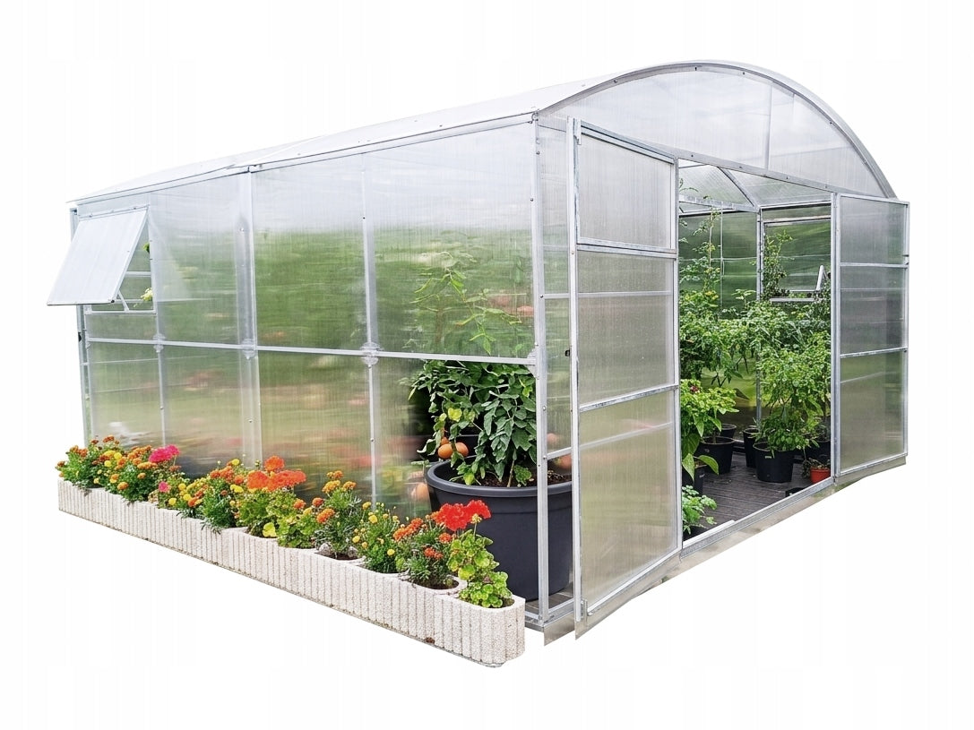 Greenhouse polycarbonate 4x6 m Hestia straight walls p 40x20mm + polycarbonate 6 mm