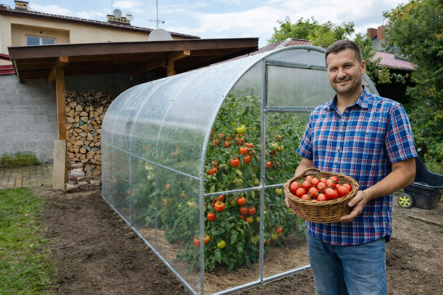 Greenhouse polycarbonate garden tunnel 2,4x4 m 6mm profiles 20x20 Manufacturer Profimet