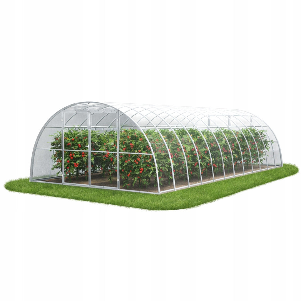 Greenhouse polycarbonate garden tunnel 4x8 m 6mm strong maxi profile 40x20
