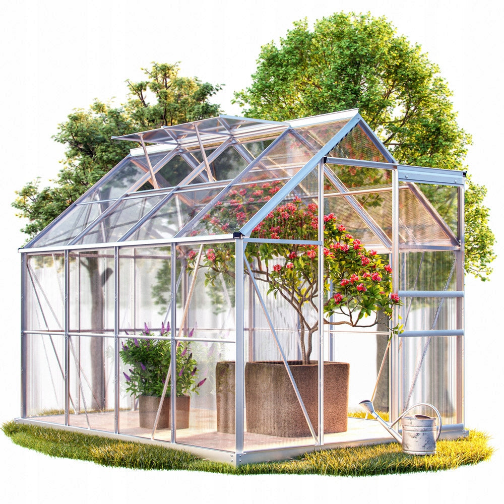 Greenhouse polycarbonate garden tunnel aluminum door window 7,6 m³ EAN (GTIN) 4250525324327