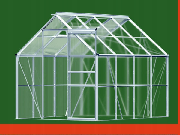 Greenhouse polycarbonate garden tunnel aluminum door window 7,6 m³ Manufacturer Gardebruk