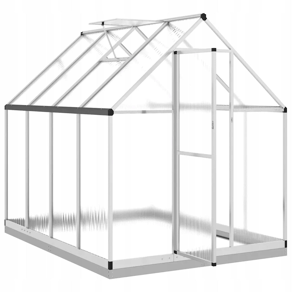 Greenhouse with base frame, silver, 224x169x202 c Product height 202 cm