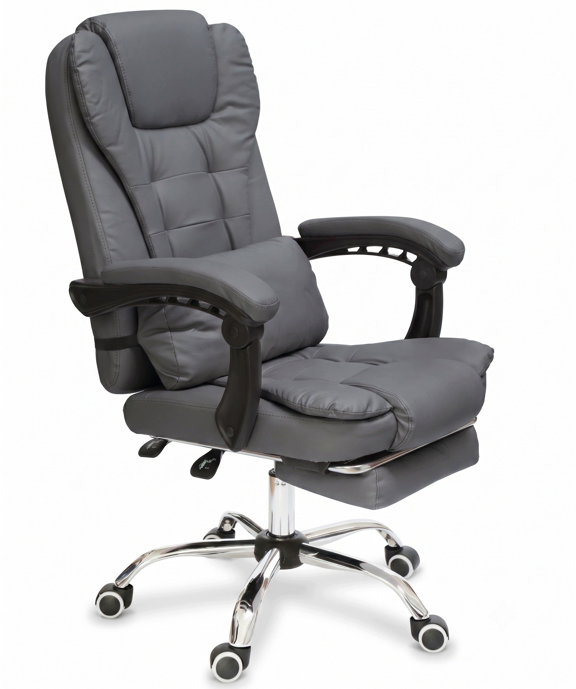 Grey Comfortable Office Chair with Lumbar Cushion Footrest Grey NBK011-HT Packaging status original