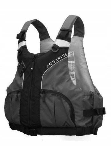 Grey Life Vest Safety Vest MQ Pro Up to 90 Kg For Kayak Board L-XL Brand Aquarius