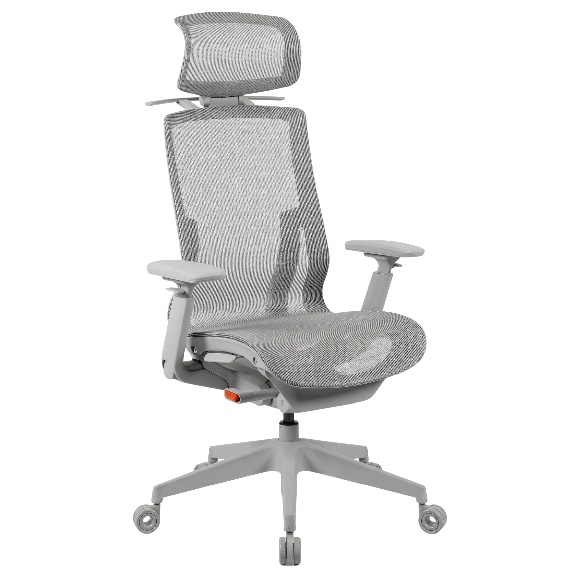 Grey Mesh Armchair Spacetronik ERGONOMIC Swivel with Headrest 135kg