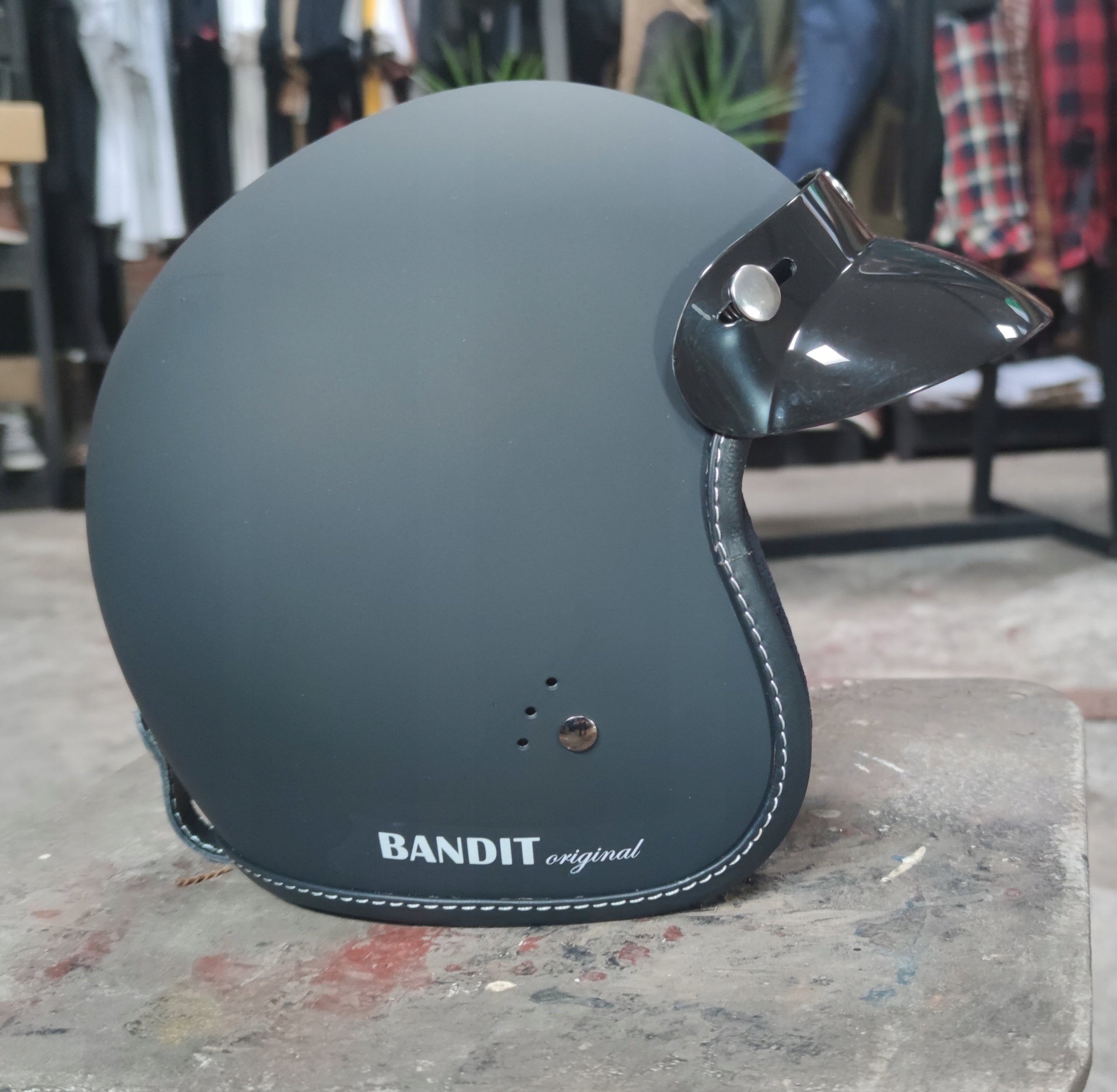 Grey Open Motorcycle Helmet Bandit Jet Premium Small Shell S EAN (GTIN) 0305390570653