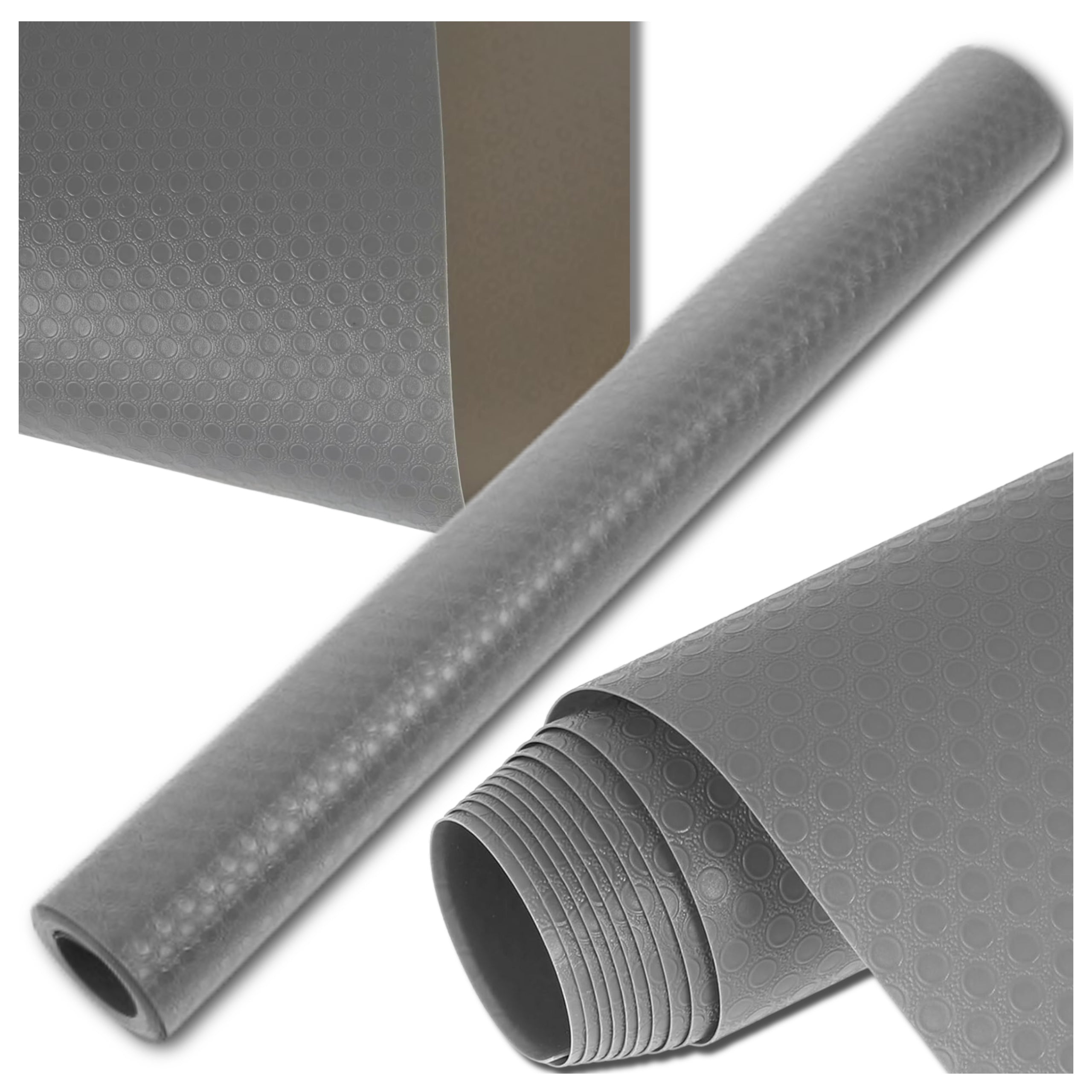 Grey Protective Mat For Drawers Cabinets Non-Slip 200x50cm Stain Resistant