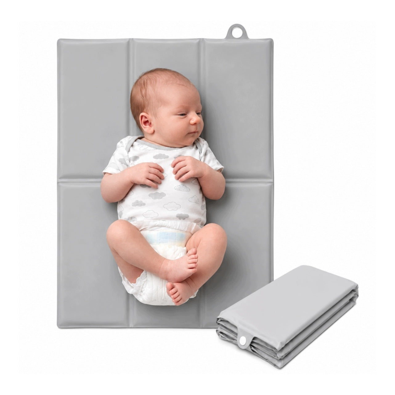 Grey Soft Hiking Changing Table 58x40 cm Folding Baby Mat