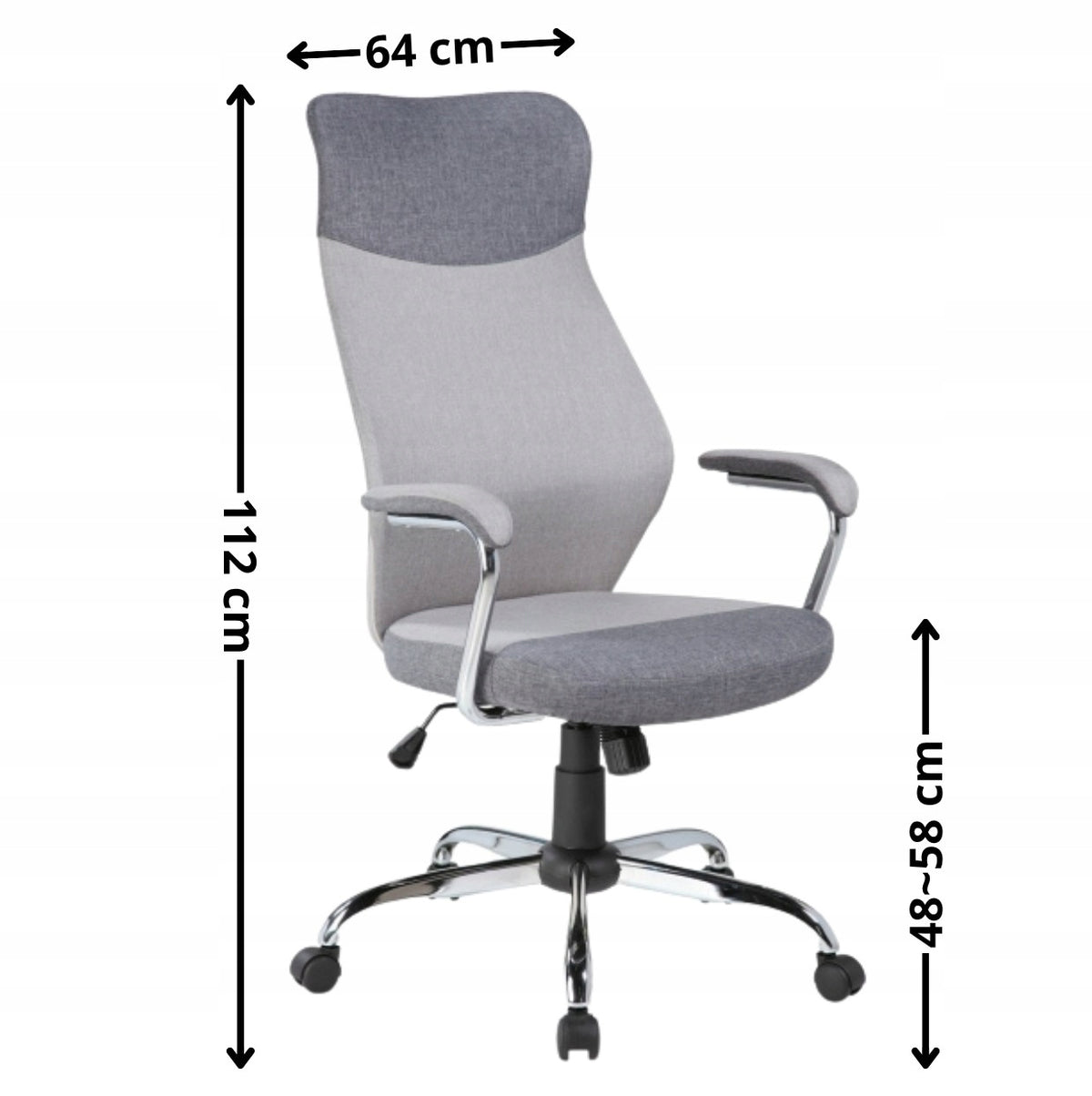 Grey Upholstered Swivel Chair for Living Room, Desk, Office - Q-319 Brand Signal