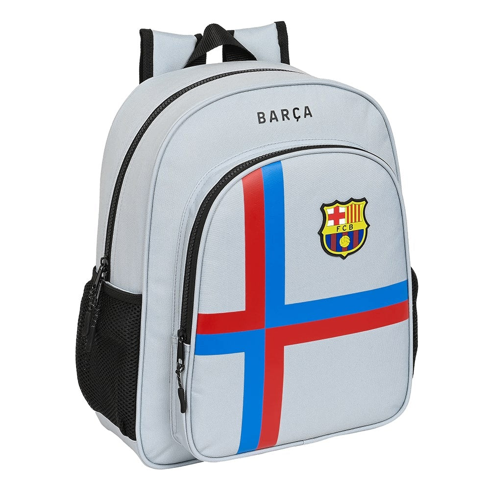 Grey Youth School Backpack for Boy to School FC Barcelona
