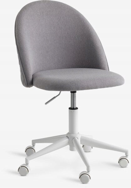 Grey office chair with height adjustment and KOKKEDAL lock