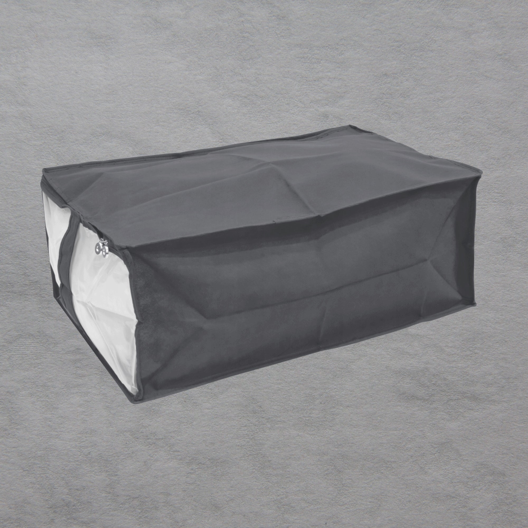 Grey ogranizer, wardrobe container for zipper bedding 40x60x25cm Length 60 cm