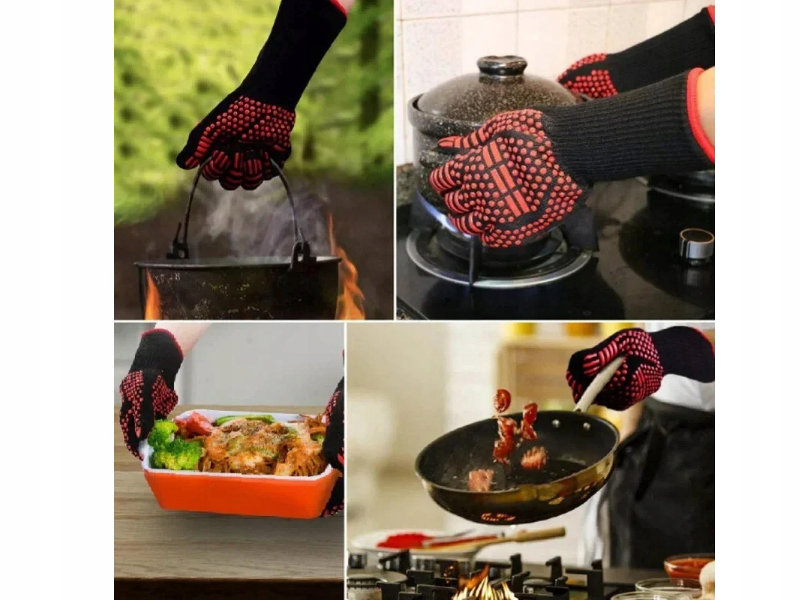 Grill Gloves Heat Resistant Kitchen Fireproof Oven Fire Pits Product weight with unit packaging 0.4 kg